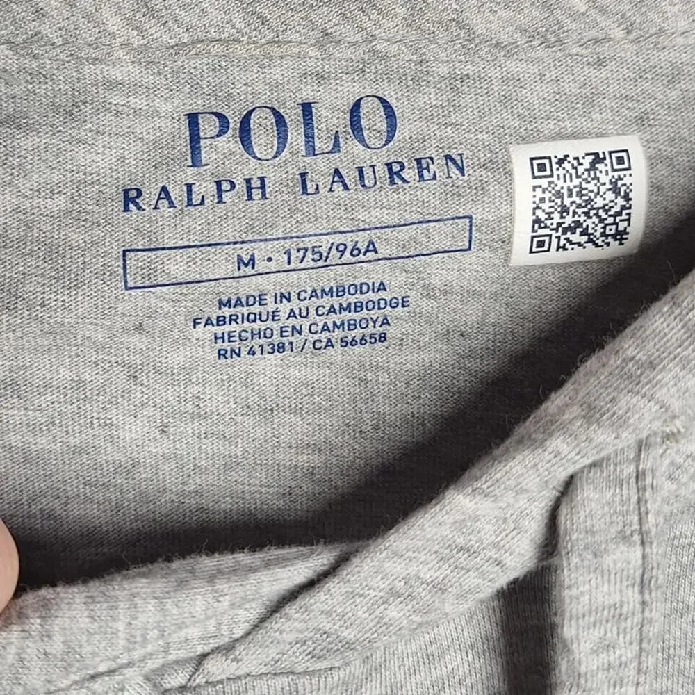 Polo Ralph Lauren Big Pony hooded long-sleeve T-shirt front & back logo graphic